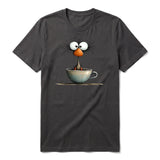 T-shirt Quirky Bird graphic 0022 - Dark Gray