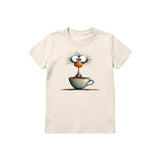 T-shirt Quirky Bird graphic 0022 - Natural