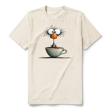 T-shirt Quirky Bird graphic 0022 - Natural