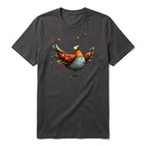 T-shirt Quirky Bird graphic 0023 - Dark Gray