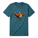T-shirt Quirky Bird graphic 0023 - Deep Teal