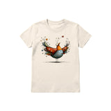 T-shirt Quirky Bird graphic 0023 - Natural