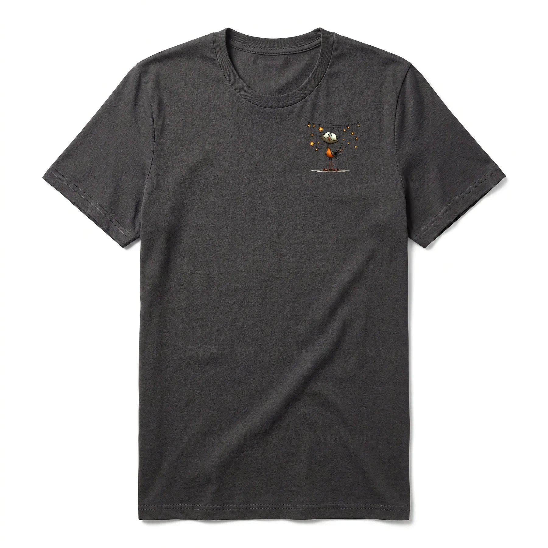 T-shirt Quirky Bird graphic 0024 - Dark Gray
