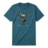 T-shirt Quirky Bird graphic 0024 - Deep Teal