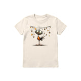 T-shirt Quirky Bird graphic 0024 - Natural