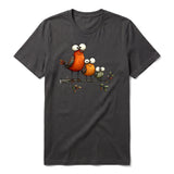 T-shirt Quirky Bird graphic 0026 - Dark Gray
