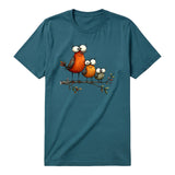 T-shirt Quirky Bird graphic 0026 - Deep Teal