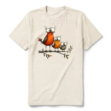 T-shirt Quirky Bird graphic 0026 - Natural