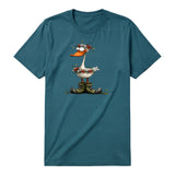 T-shirt Quirky Bird graphic 0027 - Deep Teal
