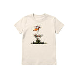 T-shirt Quirky Bird graphic 0027 - Natural