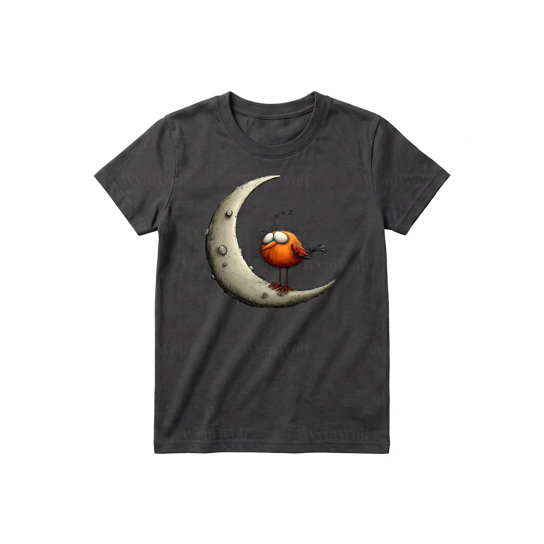 T-shirt Quirky Bird graphic 0028 - Dark Gray