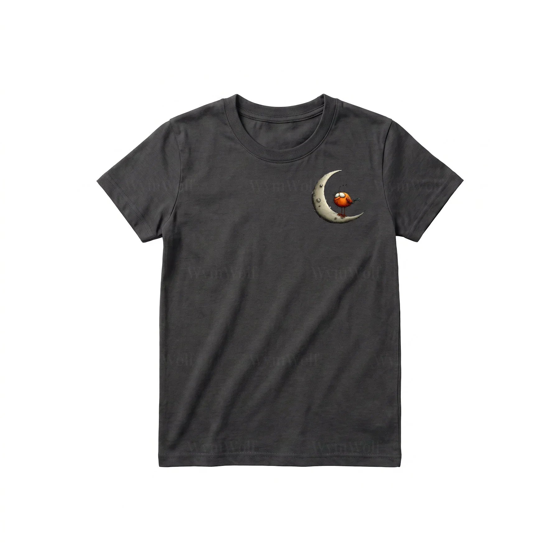 T-shirt Quirky Bird graphic 0028 - Dark Gray