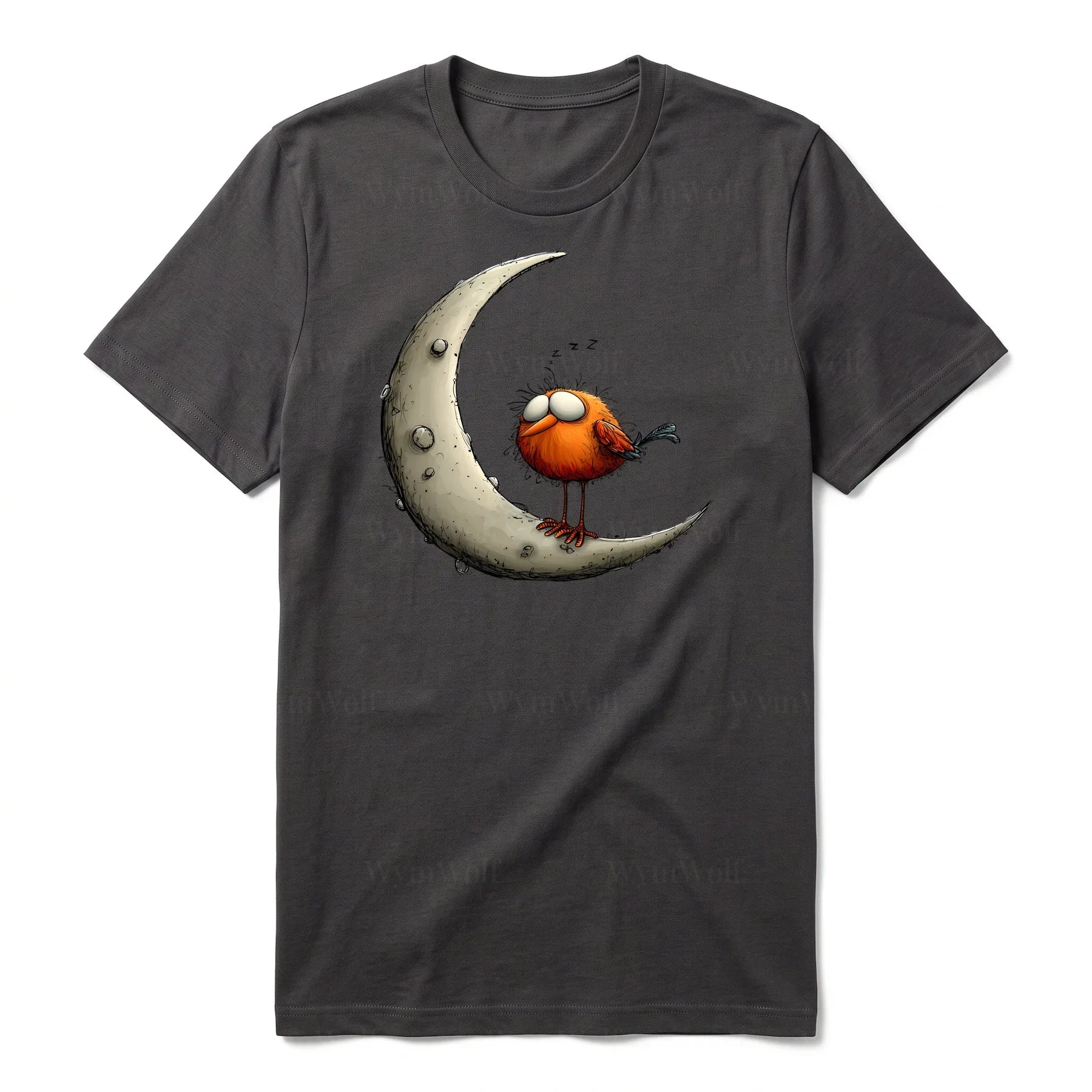 T-shirt Quirky Bird graphic 0028 - Dark Gray