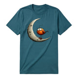 T-shirt Quirky Bird graphic 0028 - Deep Teal