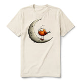 T-shirt Quirky Bird graphic 0028 - Natural
