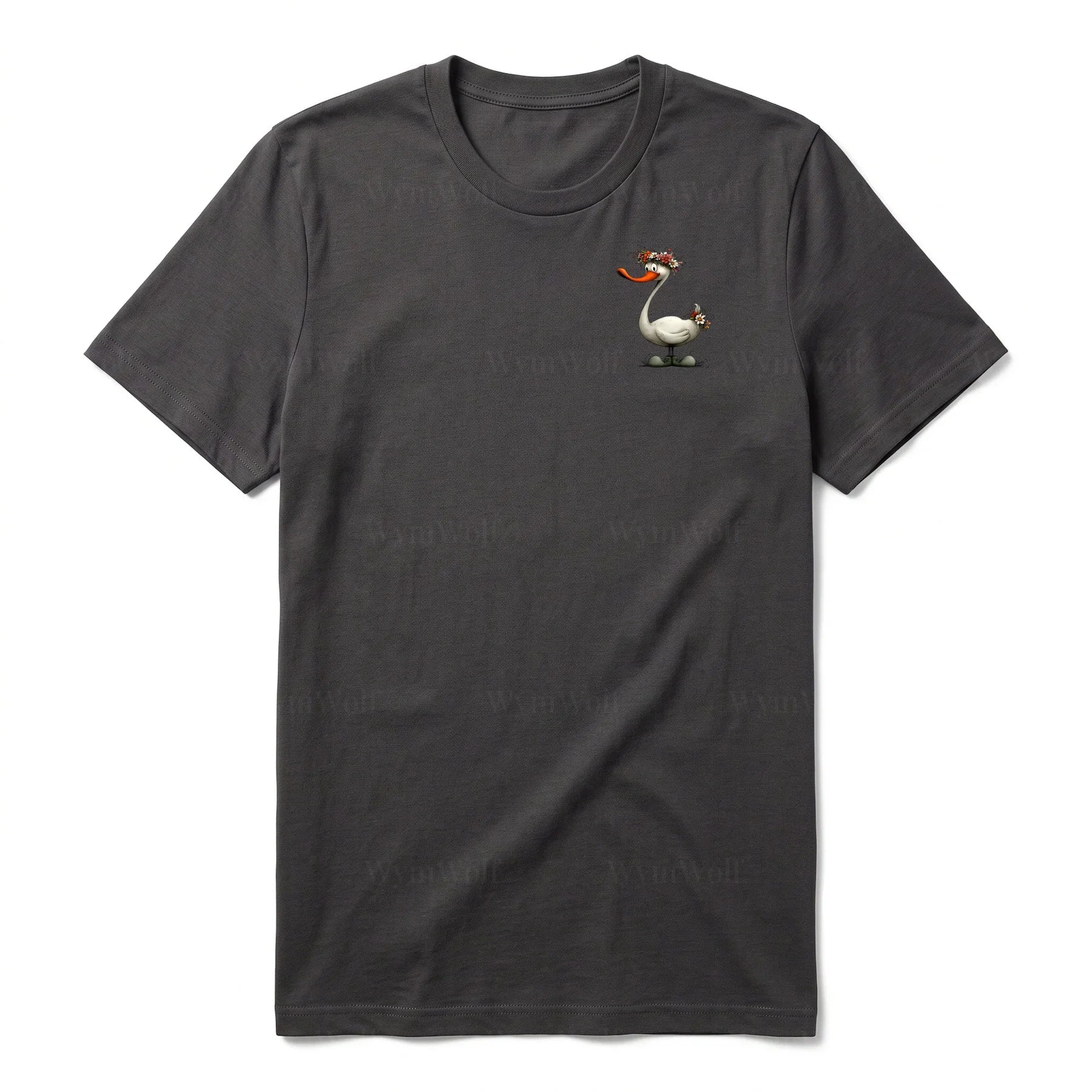 T-shirt Quirky Bird graphic 0029 - Dark Gray