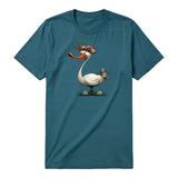 T-shirt Quirky Bird graphic 0029 - Deep Teal