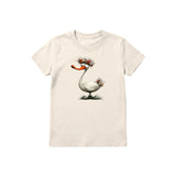 T-shirt Quirky Bird graphic 0029 - Natural