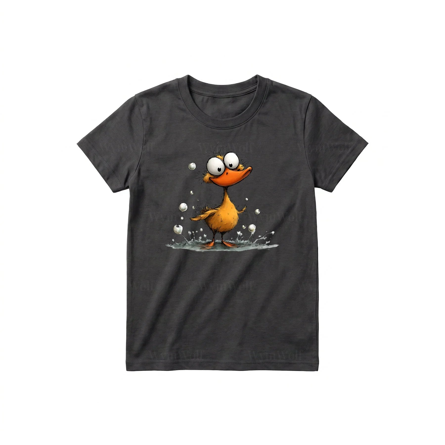 T-shirt Quirky Bird graphic 0030 - Dark Gray