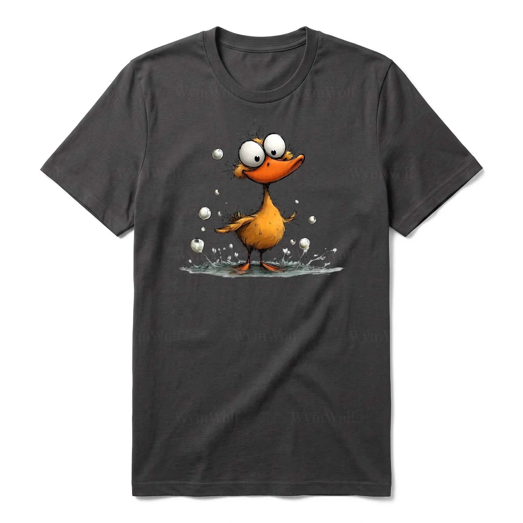 T-shirt Quirky Bird graphic 0030 - Dark Gray