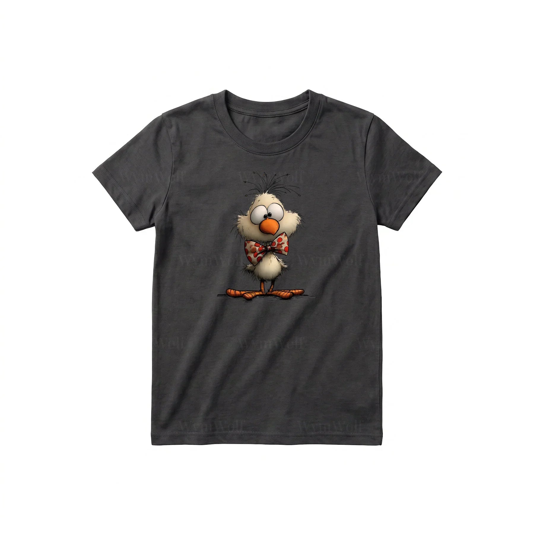 T-shirt Quirky Bird graphic 0031 - Dark Gray