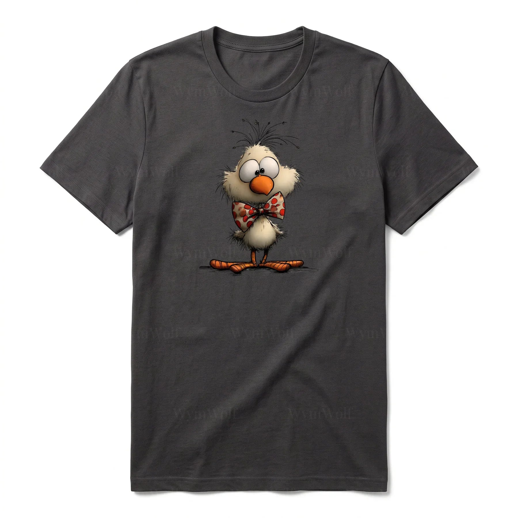 T-shirt Quirky Bird graphic 0031 - Dark Gray