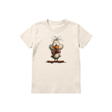 T-shirt Quirky Bird graphic 0031 - Natural