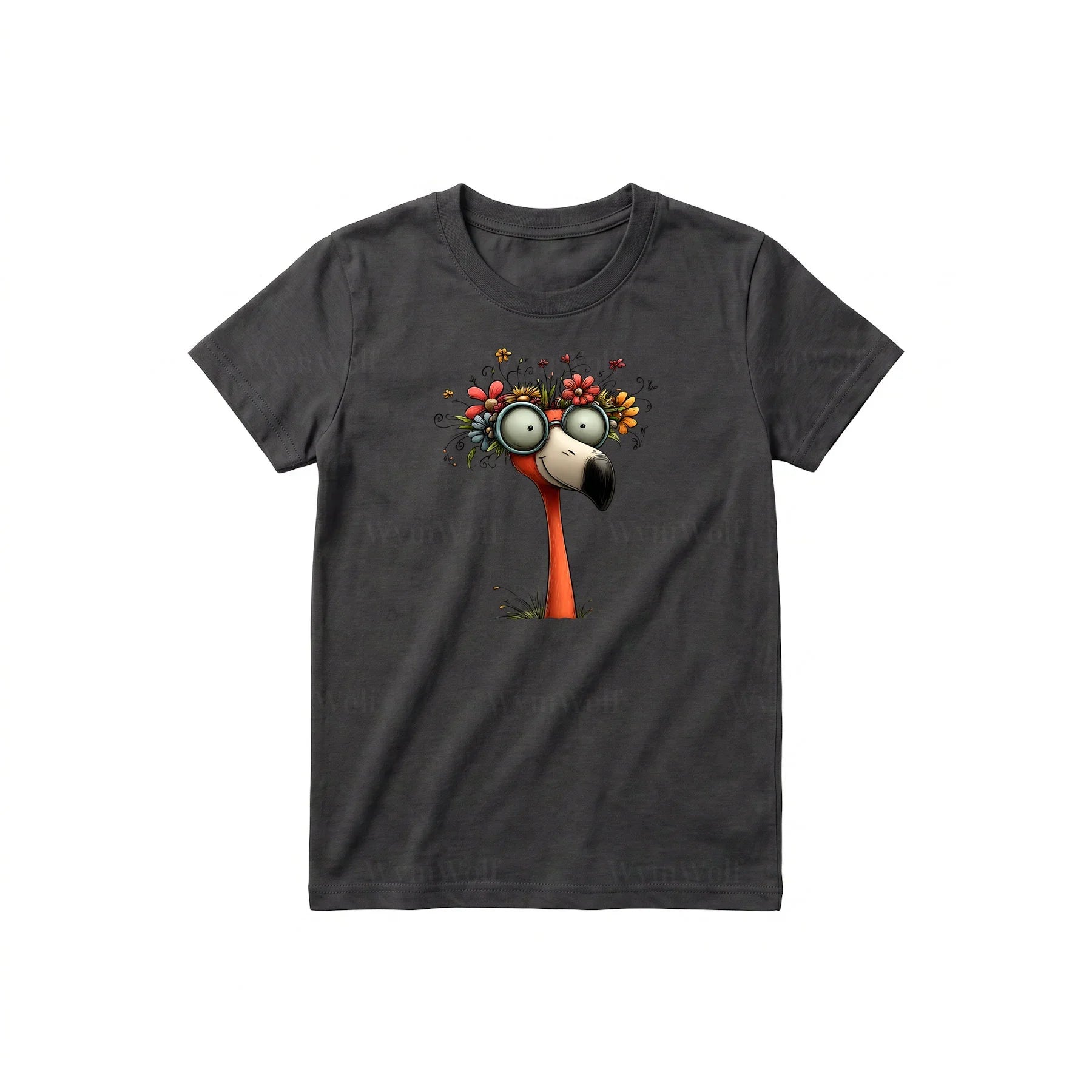 T-shirt Quirky Bird graphic 0033 - Dark Gray
