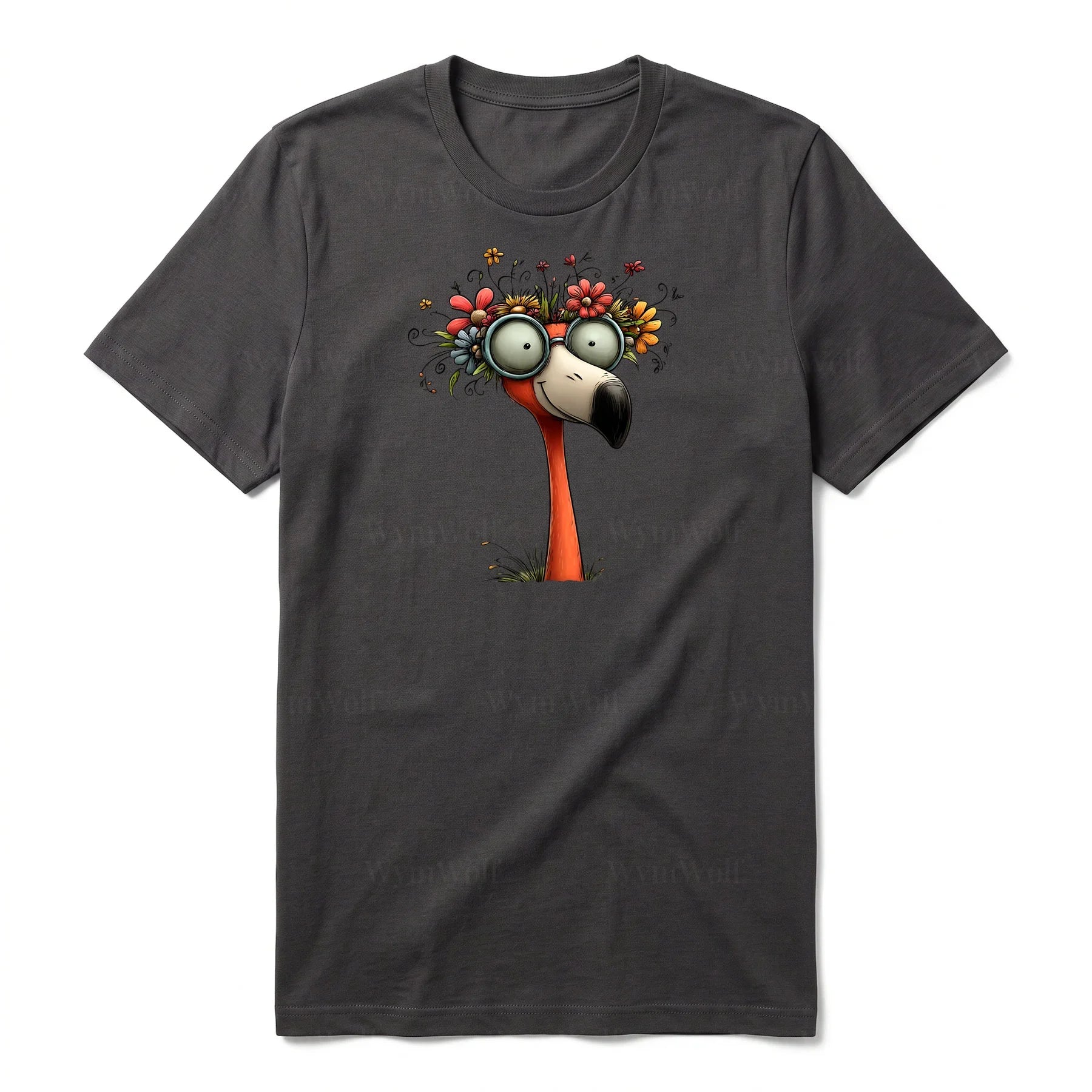T-shirt Quirky Bird graphic 0033 - Dark Gray