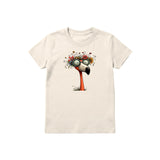 T-shirt Quirky Bird graphic 0033 - Natural