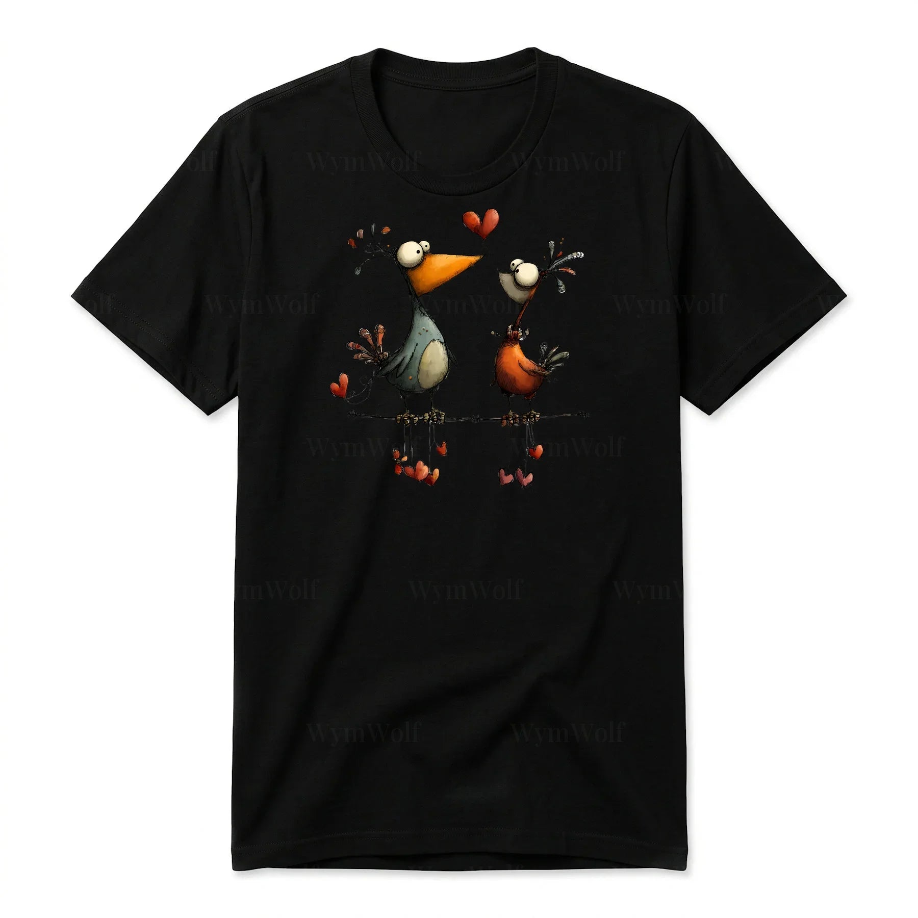 T-shirt Quirky Bird graphic 0034