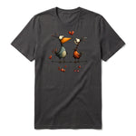 T-shirt Quirky Bird graphic 0034 - Dark Gray
