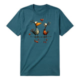 T-shirt Quirky Bird graphic 0034 - Deep Teal