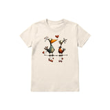 T-shirt Quirky Bird graphic 0034 - Natural