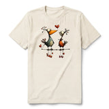 T-shirt Quirky Bird graphic 0034 - Natural