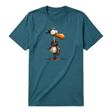 T-shirt Quirky Bird graphic 0035 - Deep Teal