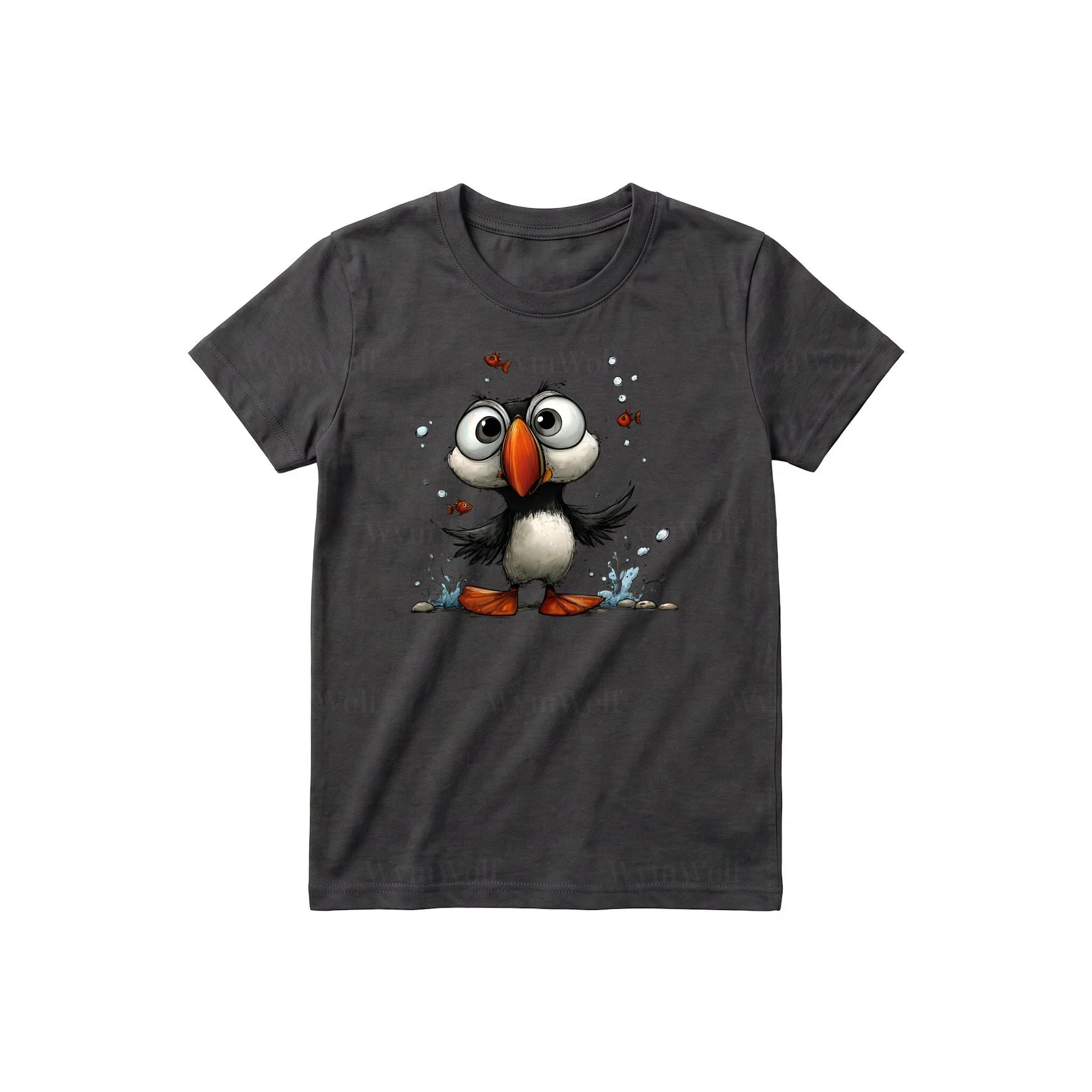 T-shirt Quirky Bird graphic 0036 - Dark Gray