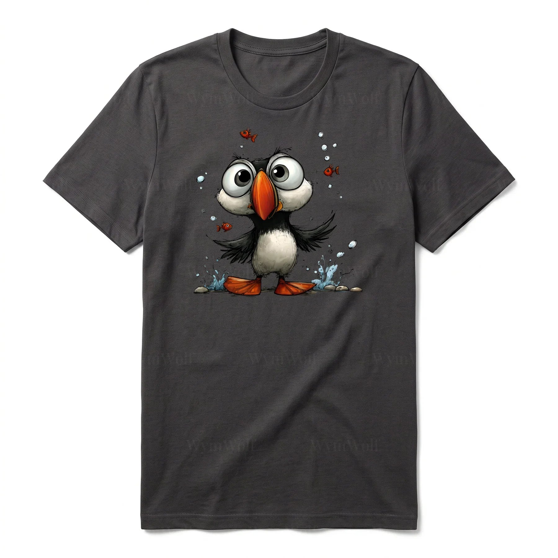 T-shirt Quirky Bird graphic 0036 - Dark Gray