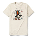 T-shirt Quirky Bird graphic 0036 - Natural