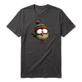 T-shirt Quirky Bird graphic 0037 - Dark Gray