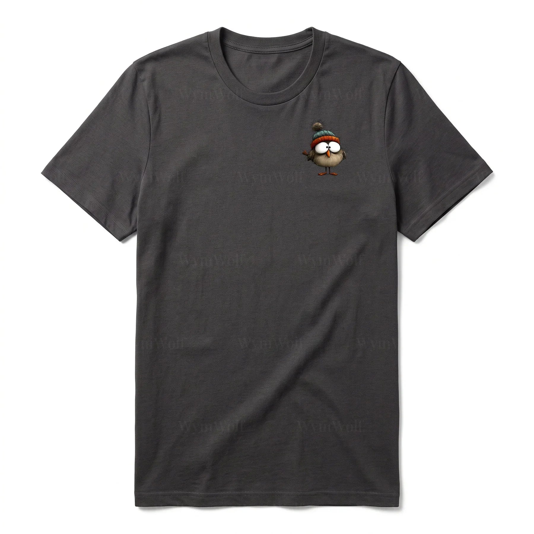 T-shirt Quirky Bird graphic 0037 - Dark Gray