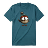T-shirt Quirky Bird graphic 0037 - Deep Teal
