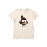 T-shirt Quirky Bird graphic 0037 - Natural