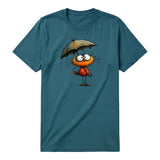 T-shirt Quirky Bird graphic 0038 - Deep Teal