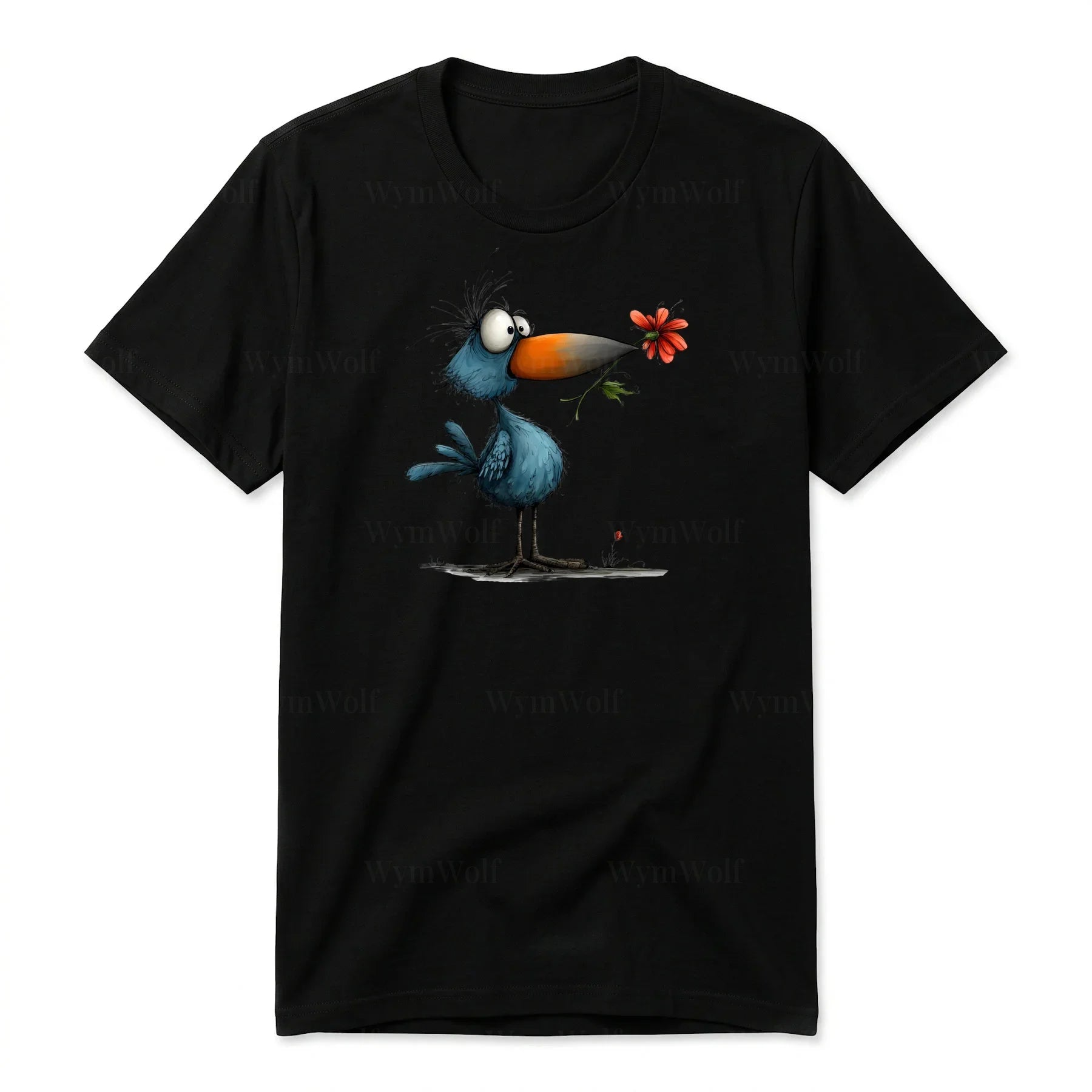 T-shirt Quirky Bird graphic 0039