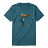 T-shirt Quirky Bird graphic 0039 - Deep Teal