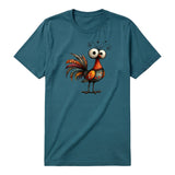 T-shirt Quirky Bird graphic 0040 - Deep Teal