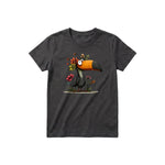 T-shirt Quirky Bird graphic 0041 - Dark Gray