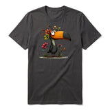 T-shirt Quirky Bird graphic 0041 - Dark Gray