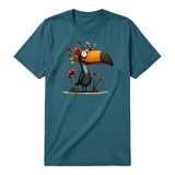 T-shirt Quirky Bird graphic 0041 - Deep Teal